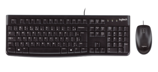KIT TECLADO E MOUSE USB MK120 PRETO LOGITECH